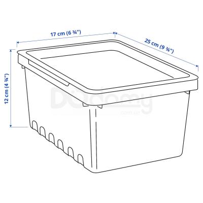 Контейнер з кришкою UPPSNOFSAD 593.921.57 IKEA (ИКЕА UPPSNOFSAD), фото 5