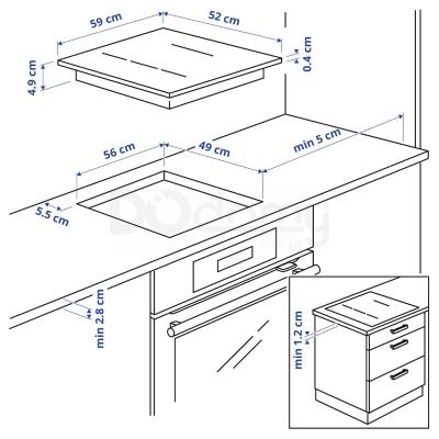 Индукционная плита HOGKLASSIG 404.678.26 IKEA (ИКЕА HÖGKLASSIG), фото 7