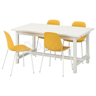 Комплект Стіл і Стільці NORDVIKEN/LEIFARNE 393.051.80 IKEA (ИКЕА NORDVIKEN / LEIFARNE), фото 1