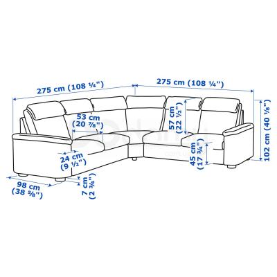 Диван нерозкладний LIDHULT 592.574.37 IKEA (ИКЕА ЛИДГУЛЬТ), фото 7