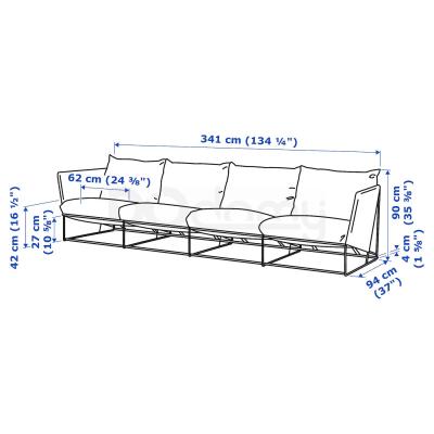 Диван садовый HAVSTEN 292.520.78 IKEA (ИКЕА ХАВСТЭН), фото 8