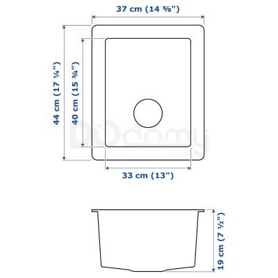 Раковина  NORRSJÖN 491.576.50 IKEA (ИКЕА NORRSJÖN), фото 7