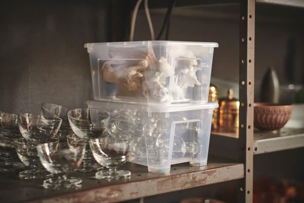 Коробка, прозора SAMLA 701.029.72 IKEA (ИКЕА САМЛА), фото 5