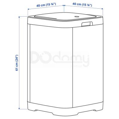 Контейнер з кришкою на кнопці GIGANTISK 203.140.71 IKEA (ИКЕА ГИГАНТИСК), фото 4
