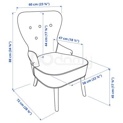 Крісло REMSTA 60344759 IKEA (ИКЕА REMSTA), фото 5