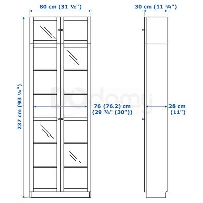 Вітрина BILLY / OXBERG 692.177.14 IKEA (ИКЕА БИЛЛИ / ОКСБЕРГ), фото 5