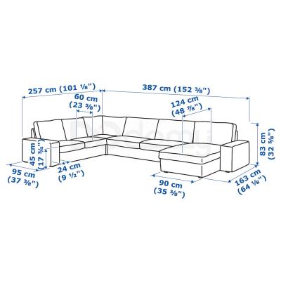 Диван нерозкладний KIVIK 590.699.07 IKEA (ИКЕА КИВИК), фото 8