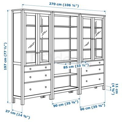 Комбинация HEMNES 093.840.51 IKEA (ИКЕА ХЕМНЭС), фото 3
