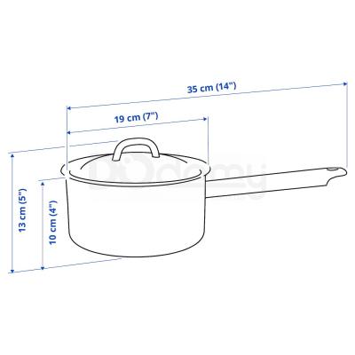 Ковш эмалированный VARDAGEN 103.911.21 IKEA (ИКЕА ВАРДАГЕН), фото 9