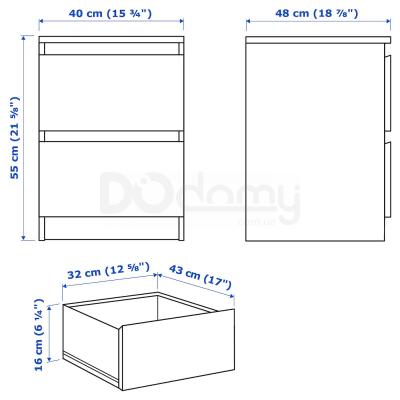 Тумба прикроватная MALM 802.145.49 IKEA (ИКЕА МАЛЬМ), фото 7