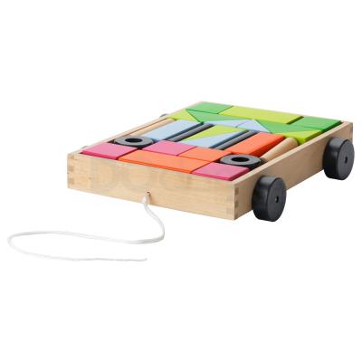 Набор кубиков с тележкой MULA 004.521.29 IKEA (ИКЕА МУЛА), фото 1