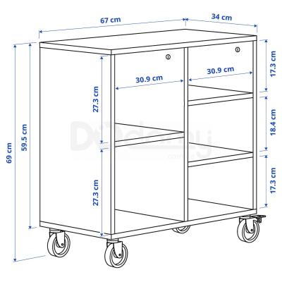 Полиця на колесах RÅVAROR 504.545.07 IKEA (ИКЕА РОВАРОР), фото 6