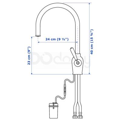 Змішувач з сенсором INSJÖN 303.419.03 IKEA (ИКЕА ИНШЁН), фото 5