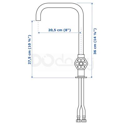 Кухонний змішувач GAMLESJÖN 203.416.73 IKEA (ИКЕА ГАМЛЕШЁН), фото 7