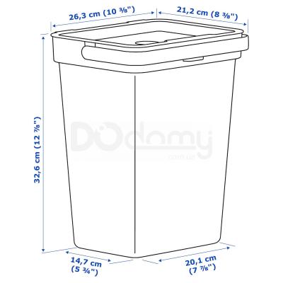 Кошик із кришкою HALLBAR 803.980.58 IKEA (ИКЕА ЗАЛ), фото 12