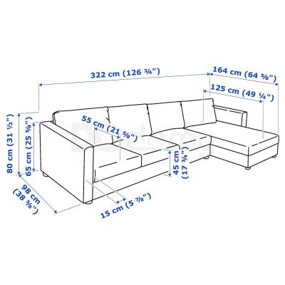 Диван  VIMLE 093.067.08 IKEA (ИКЕА VIMLE), фото 5