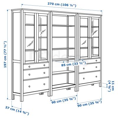 Комбінація HEMNES 792.337.56 IKEA (ИКЕА ХЕМНЭС), фото 4