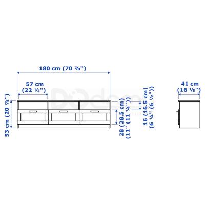Тумба під ТВ BRIMNES 504.098.74 IKEA (ИКЕА БРИМНЭС), фото 6