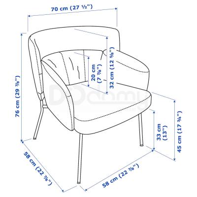 Крісло BINGSTA 404.556.49 IKEA (ИКЕА БИНГСТА), фото 8