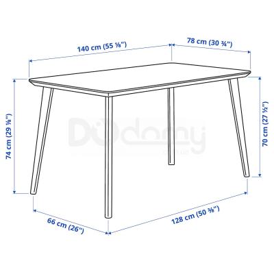 Комплект Стіл і стільці LISABO/LISABO 493.855.29 IKEA (ИКЕА LISABO / LISABO), фото 3