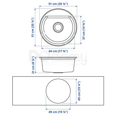 Раковина PULINGEN 194.186.25 IKEA (ИКЕА ПУЛИНГЕН), фото 4
