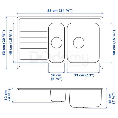 Раковина VATTUDALEN 891.581.91 IKEA (ИКЕА ВАТТУДАЛЕН), фото 7