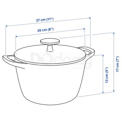 Каструля VARDAGEN 804.370.50 IKEA (ИКЕА ВАРДАГЕН), фото 10