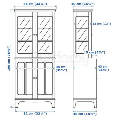Шафа зі скляними дверцятами LOMMARP 403.837.37 IKEA (ИКЕА LOMMARP), фото 10