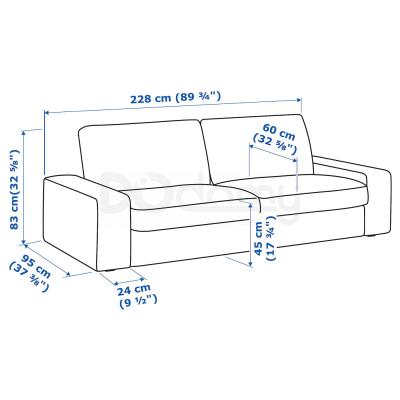 Диван шкіряний KIVIK 001.985.91 IKEA (ИКЕА КИВИК), фото 5