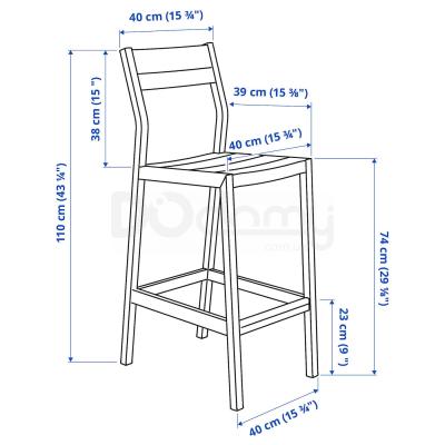 Стул садовый SJALLAND 304.017.08 IKEA (ИКЕА ШЭЛЛАНД), фото 5