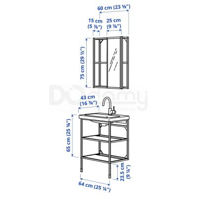 Набір меблів тумба і стелаж для ванної кімнати ENHET/TVÄLLEN 093.375.78 IKEA (ИКЕА ENHET/TVÄLLEN), фото 6