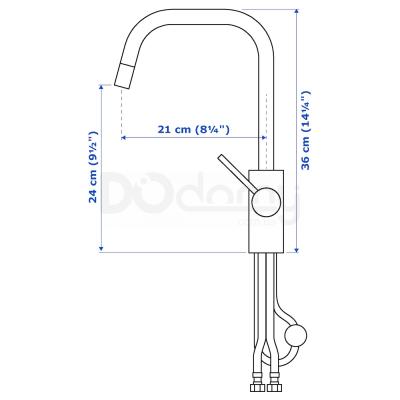 Кухонний змішувач ÄLMAREN 803.416.46 IKEA (ИКЕА ЭЛМАРЕН), фото 5
