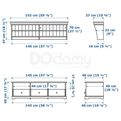 Комбинация под ТВ LIATORP 090.287.59 IKEA (ИКЕА ЛИАТОРП), фото 2