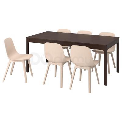 Стіл і 6 стільців EKEDALEN/ODGER 492.213.21 IKEA (ИКЕА EKEDALEN / ODGER), фото 1