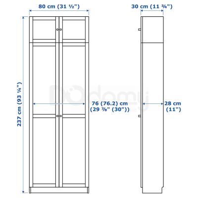 Шафа OXBERG 994.248.30 IKEA (ИКЕА БИЛЛИ/ОКСБЕРГ), фото 4
