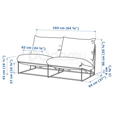 Диван садовый HAVSTEN 092.519.61 IKEA (ИКЕА ХАВСТЭН), фото 9