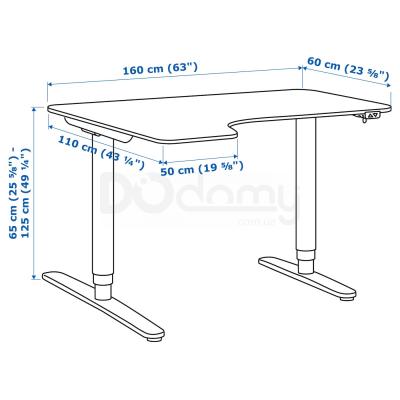Стіл BEKANT 990.222.77 IKEA (ИКЕА БЕКАНТ), фото 6