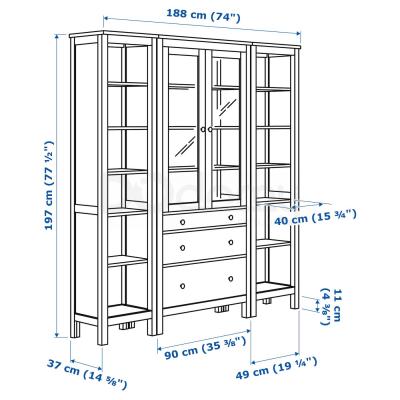 Шкаф HEMNES 992.342.55 IKEA (ИКЕА ХЕМНЭС), фото 4