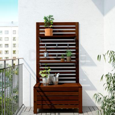 Садова лава з панеллю і полками ÄPPLARÖ 298.979.79 IKEA (ИКЕА ЭПЛАРО), фото 3