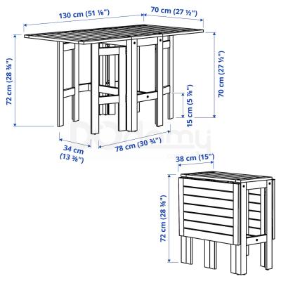 Стіл ÄPPLARÖ 304.197.94 IKEA (ИКЕА ЭПЛАРО), фото 6