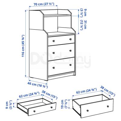 Комод  HAUGA 504.026.41 IKEA (ИКЕА HAUGA), фото 14