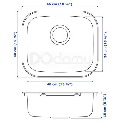 Раковина  FYNDIG 591.580.03 IKEA (ИКЕА ФЮНДИГ), фото 8
