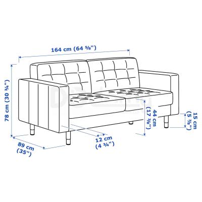 Диван нерозкладний LANDSKRONA 492.702.79 IKEA (ИКЕА ЛАНДСКРУНА), фото 8
