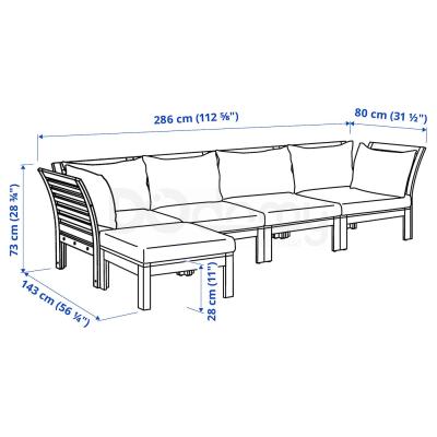 Диван садовый APPLARO 990.203.44 IKEA (ИКЕА ЭПЛАРО), фото 7