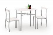 Белый обеденный стол и стулья