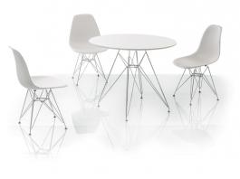 Стол Signal NITRO Білий/Хром 90X90, фото