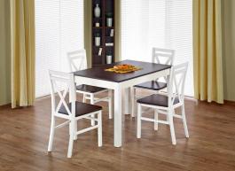 Стіл HALMAR MAURYCY темний горіх, білий, фото