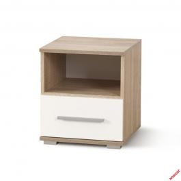 Прикроватна тумба HALMAR LIMA SN-1 Дуб сонома/Белая, фото