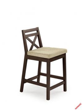 Стул барный HALMAR Borys Low темный орех, фото