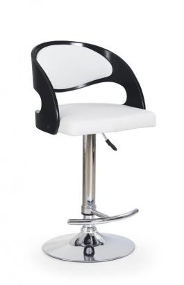 Барний стілець HALMAR H-18 чорно білий, фото